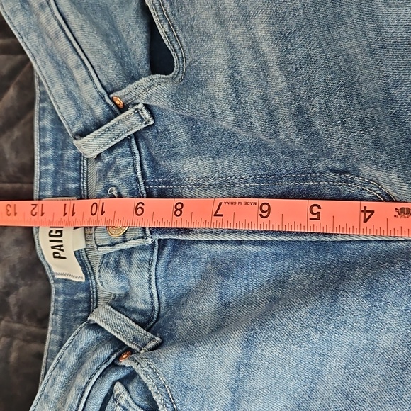 PAIGE Marlow Skimmer Raw Hem Jeans, Bebop | Sz 26| High Waist, High Rise, Flare - Picture 7 of 11